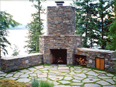 Stone Walkway & Fire Place