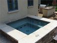 Slab stone Wall Around Jacuzzi