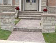 Stone Walkway, Pillars & Steps